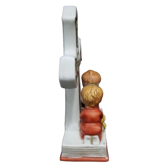 Ceramic Cross with Children Praying Christian Art Decor Gift - Picture 2 of 5